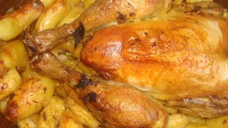 POULET RÔTI ET SES POMMES DE TERRES  RECETTE SIMPLE FACILE ET CONVIVIALE 👍 [upl. by Dolloff564]