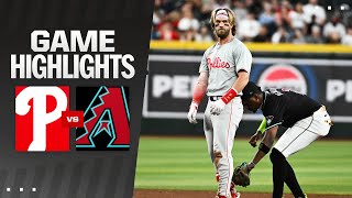 Phillies vs Dbacks Game Highlights 8824  MLB Highlights [upl. by Murrell68]