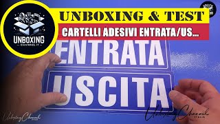 Cartelli adesivi EntrataUscita 30x10 cm in PVC Morbido [upl. by Lacefield]