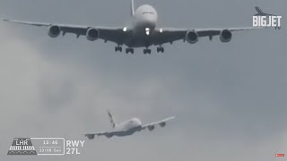 London Heathrow Airport 27L Overhead Arrivals [upl. by Okime77]