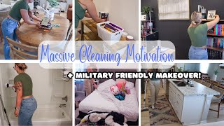 Massive Cleaning Motivation  Military Friendly Makeover  Bedroom Refresh  Declutter amp Organizing [upl. by Euf526]