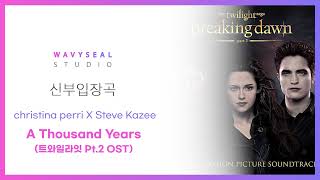 신부입장곡 Christina perri X Steve Kazee  A Thousand Years 트와일라잇 Pt 2 OST AR  MR 편집 ver  음원 편집 [upl. by Kcirddec]