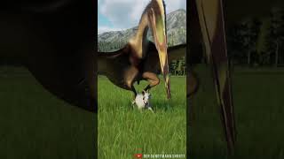 THANATOSDRAKON GRABS THE GOAT AND BREAKS ALL ITS BONES  Jurassic World Evolution 2 [upl. by Xilef]