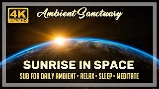 🌅 Sunrise in space  4K UHD  2 hours [upl. by Nabi]