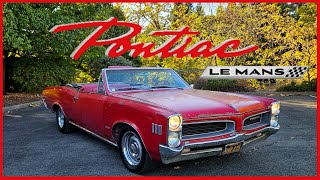 1966 Pontiac Lemans Convertible for Sale in Montero Red [upl. by Blinny]