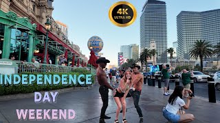 4th of July Weekend in Las Vegas Walking Tour [upl. by Cos]