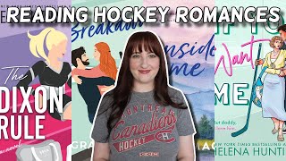 reading some hockey romances🏒⛸️❄️  spoiler free reading vlog [upl. by Haseefan]