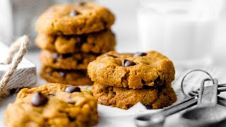 Glutenfree Pumpkin Chocolate Chip Cookies Vegan [upl. by Alyam]