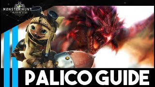 Your Palico Is STRONG  Guide  Gear Gadgets Skills Riding Taming  Monster Hunter World [upl. by Yerot]