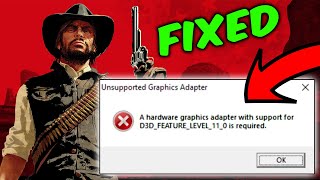 FIX Unsupported Graphics Adapter Error in Red Dead Redemption 2024 [upl. by Une721]