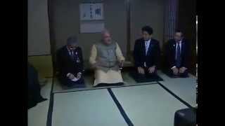 PM Narendra Modi attends Tea Ceremony at Omotesenke Tokyo Hall [upl. by Griffie]