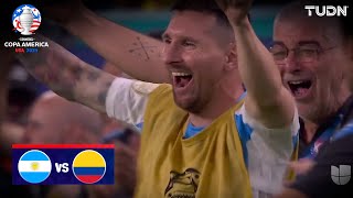 ¡SE ACABÓ Argentina campeón de la Copa América  Argentina 10 Colombia  Copa América 2024  Final [upl. by Anhej249]