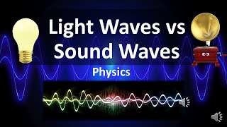 Light waves vs Sound waves  Difference Between Light And Sound Waves  Physics  The Science Stuff [upl. by Ellednek]