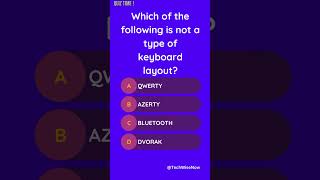 🎹 Keyboard Layouts QWERTY AZERTY and DVORAK  shorts short quiz gk [upl. by Fife951]