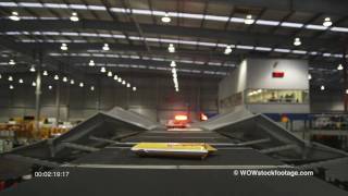 Package POV Conveyor belt system in courier warehouse SF0669a [upl. by Aritak]