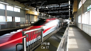 310kmh Japan Shinkansen train passing by at Mizusawaesashi Station 新幹線高速通過水沢江刺駅 [upl. by Bart]