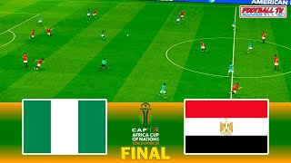 NIGERIA vs EGYPT  Africa Cup of Nations 2023 Final  Full Match All Goals  PES Gameplay PC FL 24 [upl. by Reidar]