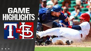 Rangers vs Cardinals Game Highlights 73124  MLB Highlights [upl. by Nissy]