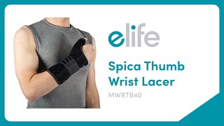 How To Wear elife® Spica Thumb Wrist Lacer [upl. by Adhern258]