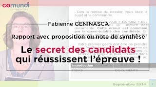 Note de synthèse 15  le secret des candidats qui réussissent l’épreuve [upl. by Eedoj7]