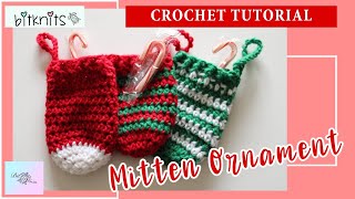 Fast and Easy Mini Fingerless Mittens  crochet  ornaments gift card holder garland [upl. by Hessney675]