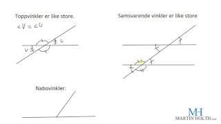 Matematikk 1P Geometri  vinkler [upl. by Aihsenek]