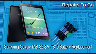 Samsung Galaxy Tab S2 SMT810 Battery Replacement [upl. by Temhem]