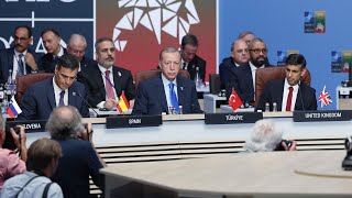 Cumhurbaşkanı Erdoğan NATO Liderler Zirvesinin ilk oturumuna katıldı [upl. by Eidnac]