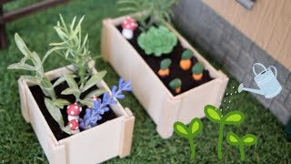 Miniature Garden Box Tutorial Schleich Stable Accessory [upl. by Izzy]