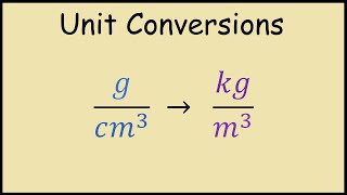 gcm3 to kgm3 Unit Conversions [upl. by Sparkie]