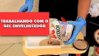 Lukscolor  Trabalhando com o gel envelhecedor [upl. by Coral]