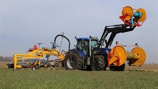 New Holland Blue Power in shit  Slurry injecting 2015  Umbilical injector  Sleepslangen [upl. by Chelsea517]