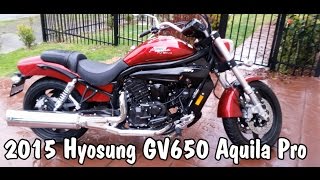 Hyosung GV650 Aquila Pro Review [upl. by Eybba]