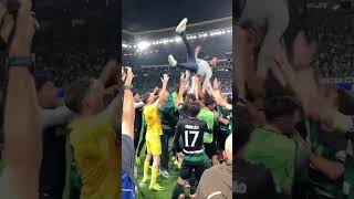 Rúben Amorim is thrown in the air by the Sporting players following his final home game in charge 💚🥺 [upl. by Turmel]