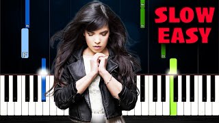 Indila  Love Story  SLOW EASY Piano Tutorial [upl. by Semreh622]