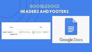 Google Docs  Different Section Headers and Footers [upl. by Cara204]