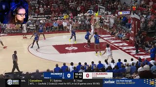 REACTING TO McNeese vs 2 Alabama Basketball Game Highlights [upl. by Londoner450]