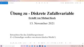 Wahrscheinlichkeitsrechnung  Die Zufallsvariable [upl. by Adnawahs735]