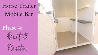 Convert A Horse Trailer Into A Mobile Bar  Phase 4 Paint  Counters  Noble Dizzigns [upl. by Wakeen]