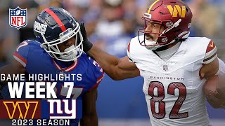 Washington Commanders vs New York Giants  2023 Week 7 Game Highlights [upl. by Ardnek61]