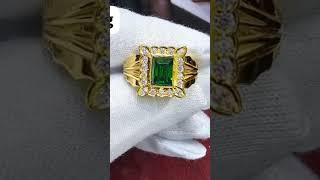 goldjewellery rings ytshorts youtubshorts gold jewellery green ringe gren stone [upl. by Kammerer987]