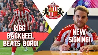 SPECIAL CHRIS RIGG GOAL WINS THE quotDERBYquot  NEW STRIKER SIGNS FOR SUNDERLAND [upl. by Messing]