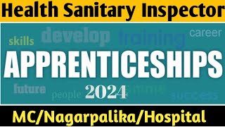 ITI Apprentice Health Sanitary Inspector Vacancy 2024  Apprenticeship India  Government Job [upl. by Awuhsoj]