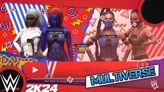 WWE 2K24 multiverse  Mystique and Storm VS Kitana and Jade [upl. by Kristina]