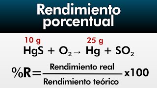 RENDIMIENTO PORCENTUAL de las reacciones químicas  Estequiometría [upl. by Ajnos]