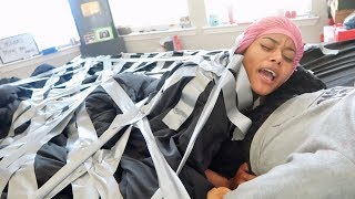 DUCT TAPE PRANK ON SLEEPING GIRLFRIEND [upl. by Trude265]