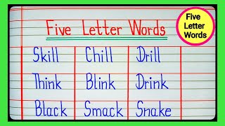 five letter words for kids  5 letter words with pictures  five letter words spelling [upl. by Akemehc523]