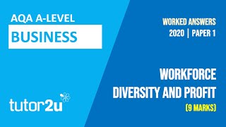 Workforce Diversity and Profit AQA Paper 1 2020 Q18 [upl. by Eadrahs]