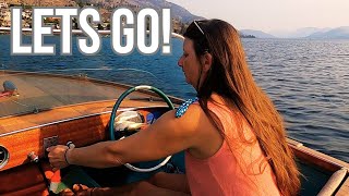 1957 Chris Craft Wooden Boat  cruising with our puppy  ep 91 [upl. by Bocyaj]