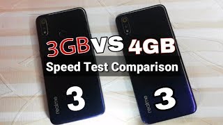 Realme 3 4GB vs Realme 3 3GB RAM Speed Test Comparison [upl. by Ettevol]